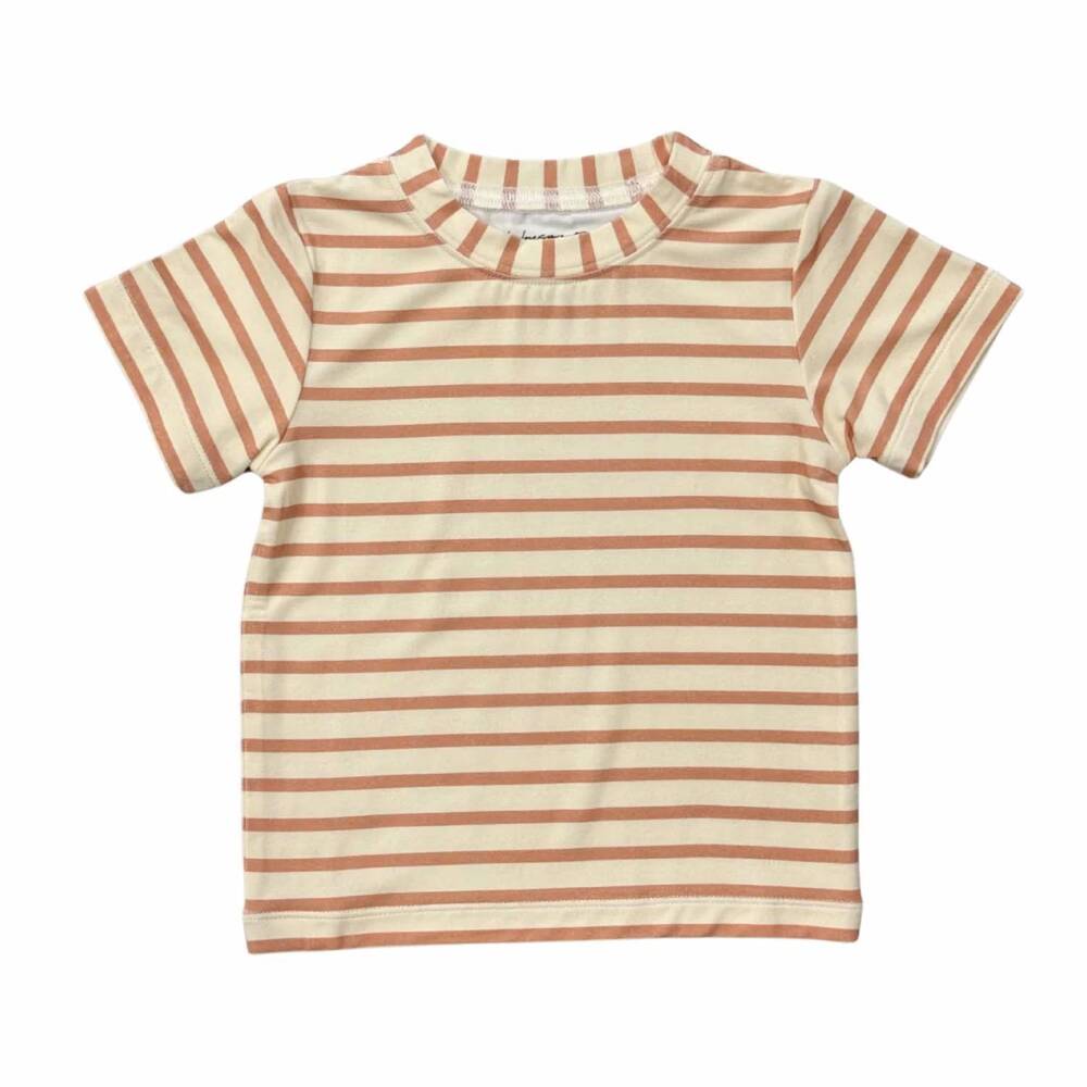 NEW BABYSPROUTS boy's short sleeve tee in maple stripe
